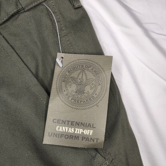 Boy Scouts of America Womens 18 Centennial Canvas Zip Off Uniform Pants Green - Picture 9 of 16